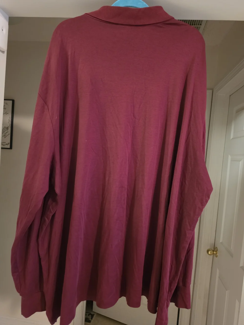 Ralph Lauren Men's Long-Sleeve Polo Shirt - Burgundy with Gold Pony